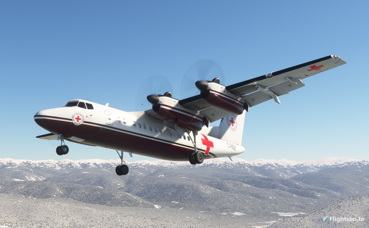 Pilot's DHC-7 ICRC C-FASY (Red Cross) - Aircraft Liveries for MSFS