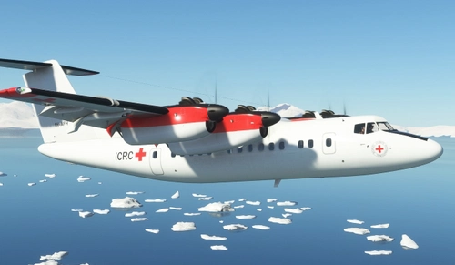 Pilot's DHC-7 ICRC (Red Cross)