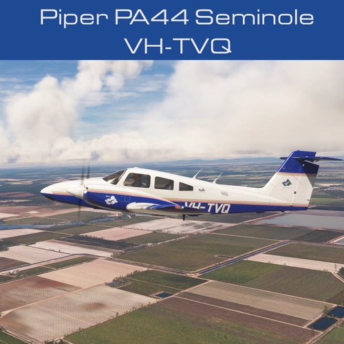 Piper PA44 Seminole Blue and Stripes
