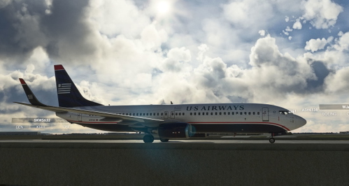 PMDG 737-800 - US Air (N757US - Fictional) Livery Pack