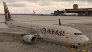 PMDG 737-800 "MAX" - Qatar Airways A7-BSA (w/ cabin) thumbnail 4