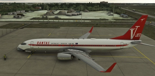 PMDG 737-800 Qantas Airways V-Jet Livery  - VH-XBO