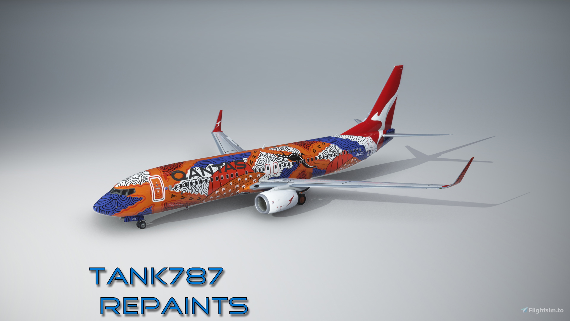 PMDG 737-800 Qantas - VH-VXB Yananyi Dreaming (Silver Roo