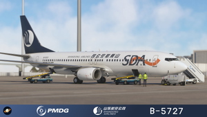 PMDG 737-800 Shandong AirLines 山东航空公司 B-5727 with cabin 8k thumbnail 6