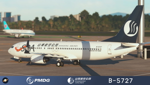 PMDG 737-800 Shandong AirLines 山东航空公司 B-5727 with cabin 8k thumbnail 9