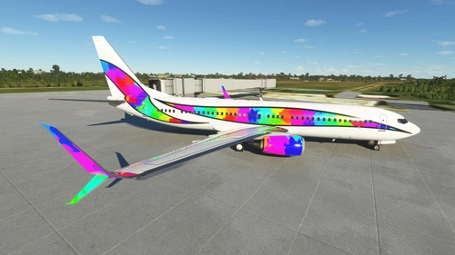 PMDG 737-800BBJ2 "RainbowPaint" (N729BZ)