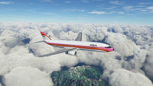PMDG 737-900 PSA  - Pacific Southwest Airlines N462GB RETRO 70s