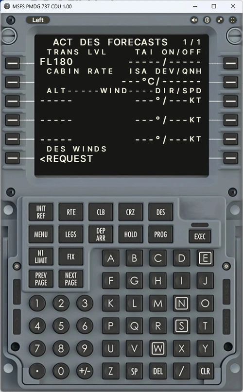 PMDG 737 CDU