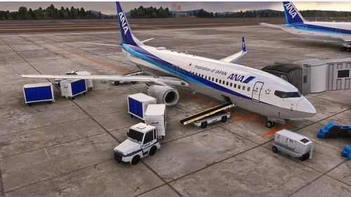 PMDG737 Ground Service ANA ALL Nippon Airways