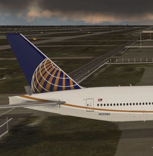PMDG 777-300ER - United Airlines Gold Swoop Livery - N2250U (Fictional)