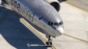 PMDG 777-300ER  American Airlines Bare Metal One World  8K thumbnail 4