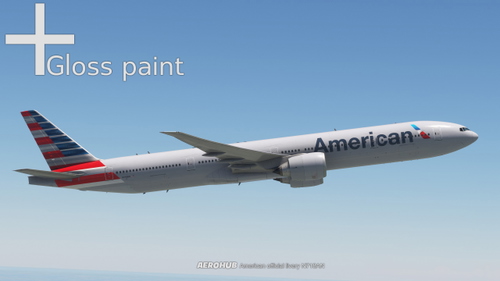 PMDG 777-300ER  American Airlines True to life! N718AN (Gloss Paint)