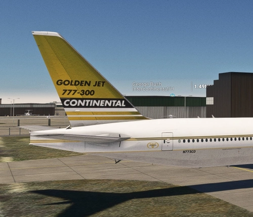 PMDG 777-300ER  Continental Airlines - Golden Jet Livery - Fictional