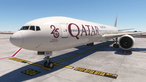 PMDG 777-300ER | Qatar Airways "White" Livery (A7-BOH)