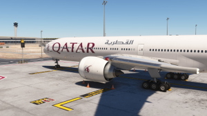 PMDG 777-300ER | Qatar Airways "White" Livery (A7-BOH) thumbnail 2