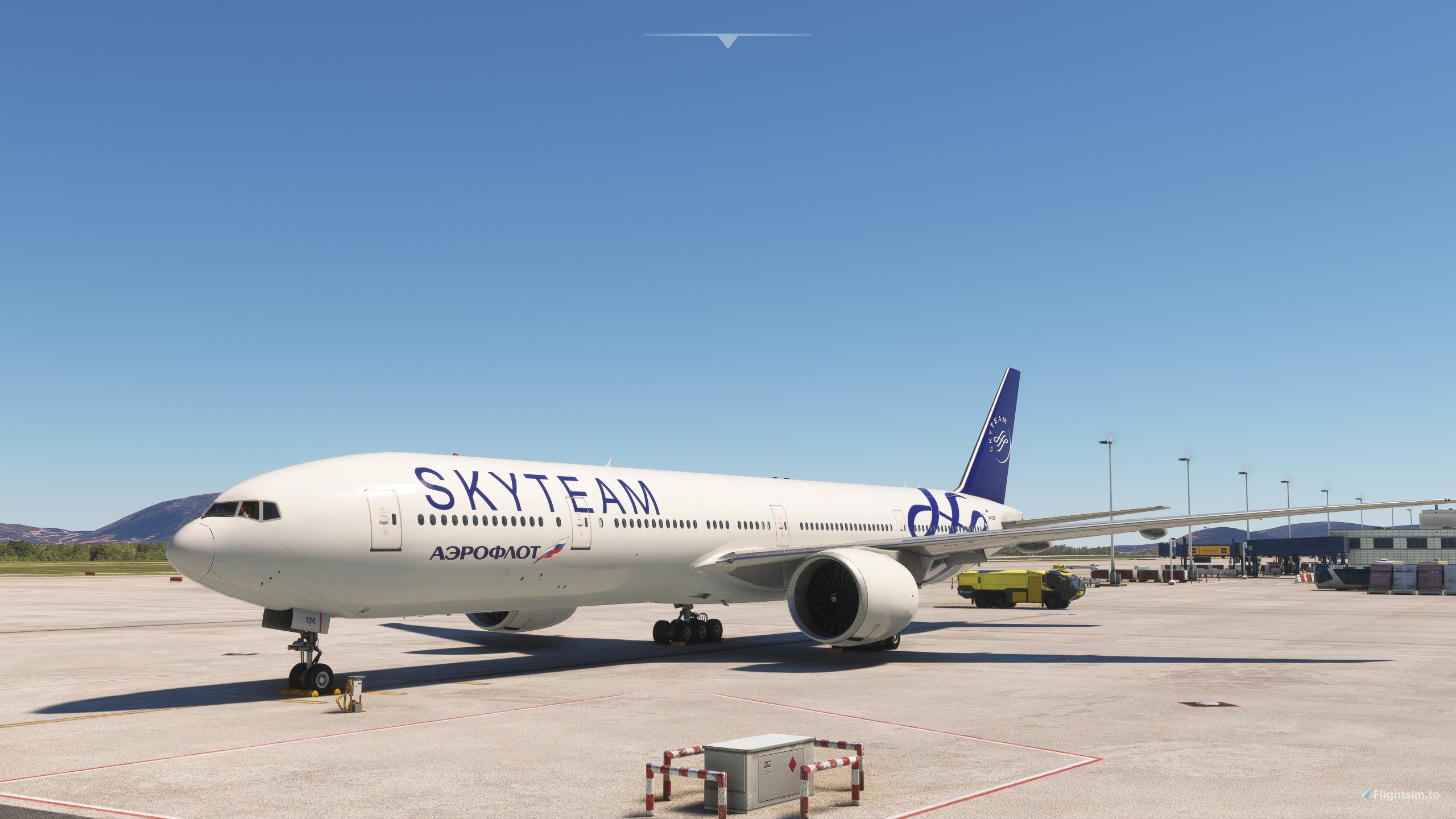 AEROFLOT 777-300ER アエロフロート SKYTEAM ph PMDG 777-300ER Aeroflot Skyteam RA-73134 for Microsoft