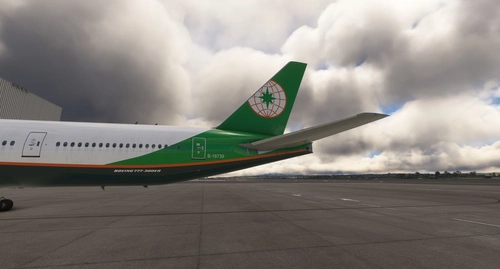 PMDG 777-300ER EVA AIR B-16739(W/Custom cabin texture)