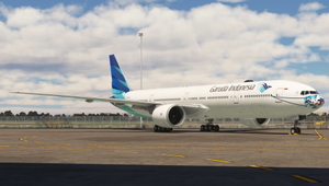 PMDG 777-300ER Garuda Indonesia ("Ayo Pakai Masker" c/s) PK-GIJ w/ Cabin thumbnail 4