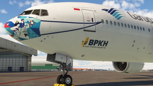 PMDG 777-300ER Garuda Indonesia ("Ayo Pakai Masker" c/s) PK-GIJ w/ Cabin thumbnail 10