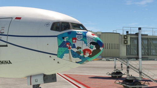 PMDG 777-300ER Garuda Indonesia "Ayo Pakai Masker" livery PK-GIJ