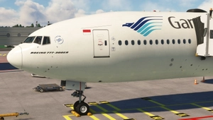 PMDG 777-300ER Garuda Indonesia PK-GIF w/ Cabin thumbnail 2