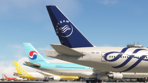 PMDG 777-300ER Garuda Indonesia PK-GII (SkyTeam c/s) w/ Cabin thumbnail 1
