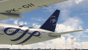 PMDG 777-300ER Garuda Indonesia PK-GII (SkyTeam c/s) w/ Cabin thumbnail 4