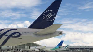 PMDG 777-300ER Garuda Indonesia PK-GII (SkyTeam c/s) w/ Cabin thumbnail 6