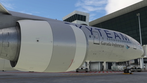 PMDG 777-300ER Garuda Indonesia PK-GII (SkyTeam c/s) w/ Cabin thumbnail 9