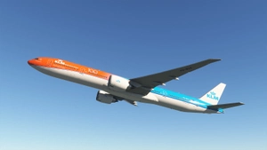 PMDG 777-300ER KLM Royal Dutch Airlines PH-BVA(Orange Pride)2019 W/Cabin thumbnail 3