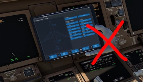 PMDG 777-300ER No EFB Hand