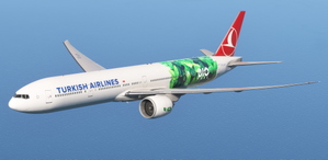 PMDG 777-300ER Turkish Airlines Bio Fuel Livery (TC-LJH) thumbnail 2