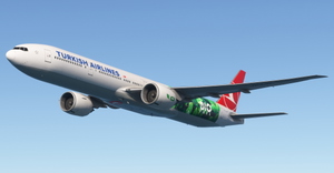 PMDG 777-300ER Turkish Airlines Bio Fuel Livery (TC-LJH) thumbnail 3