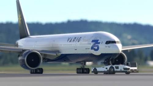 PMDG 777-300ER VARIG PP-VRW / PP-VRX 75 Years w/Cabin Fictional