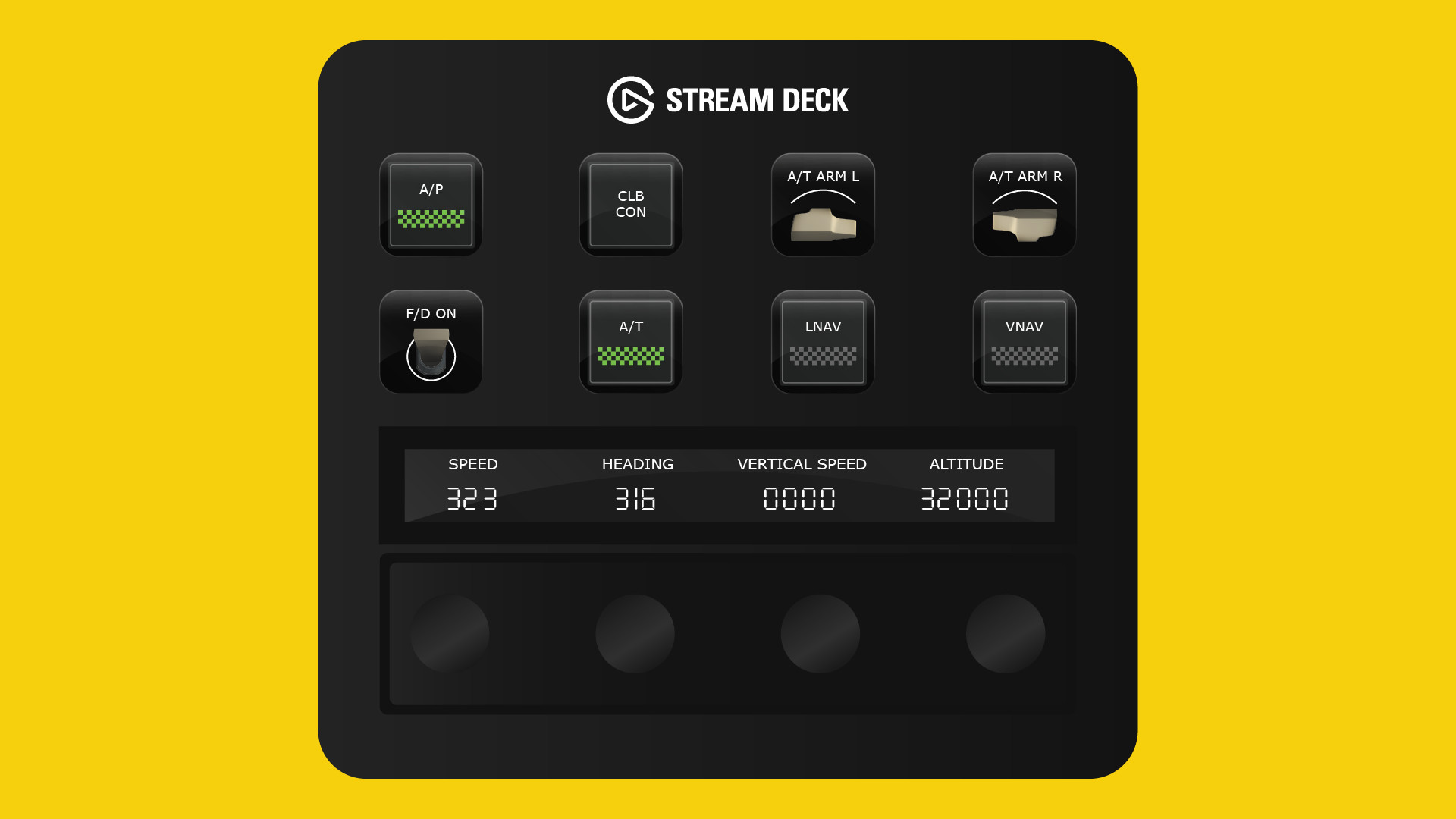 PMDG 777 Stream Deck + Autopilot Panel (Black)
