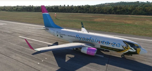 PMDG B737-700 Fly Safair ZS-JRK Springbok tour 2019 (fictional)