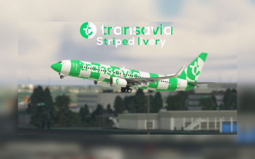PMDG B737-800 Transavia Striped Livery