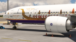 PMDG B777-300ER | Thai Airways Int'l | The Royal Barge | HS-TKF thumbnail 1