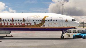 PMDG B777-300ER | Thai Airways Int'l | The Royal Barge | HS-TKF thumbnail 3