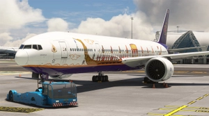 PMDG B777-300ER | Thai Airways Int'l | The Royal Barge | HS-TKF thumbnail 2