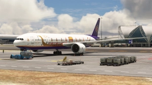 PMDG B777-300ER | Thai Airways Int'l | The Royal Barge | HS-TKF thumbnail 4