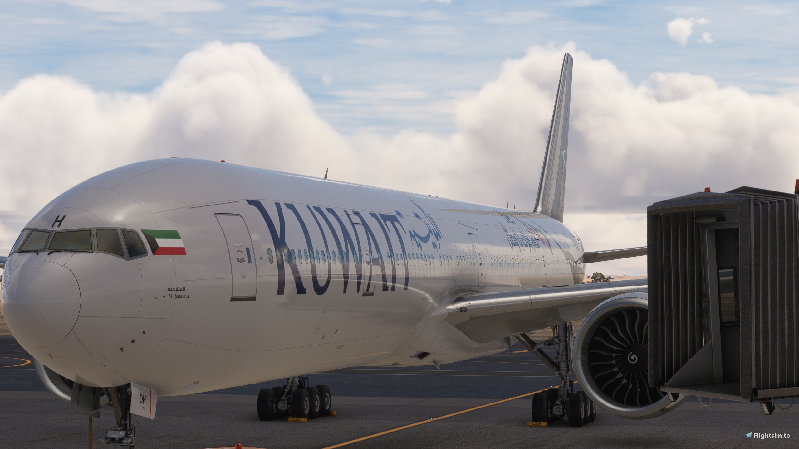 PMDG B777-300ER Kuwait Airways 9K-AOH with CABIN - Image 1