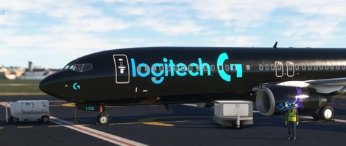 PMDG BBJ2 Logitech HB-LOG (fictional)