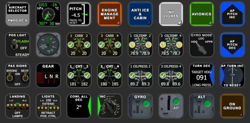 PMDG DC-6 AAO Scripts & StreamDeck XL Profile