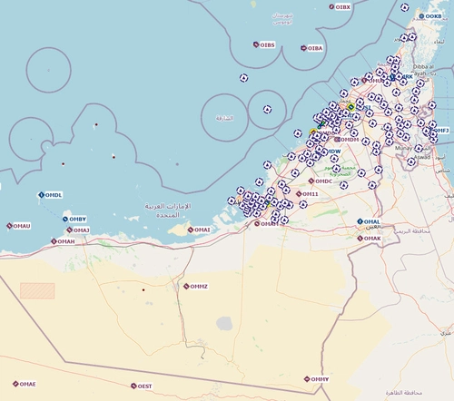 PMS50 GT750 User Waypoints VRP United Arab Emirates