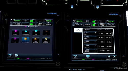PMS50 GTN750 User Waypoints VRP Italia/Italy
