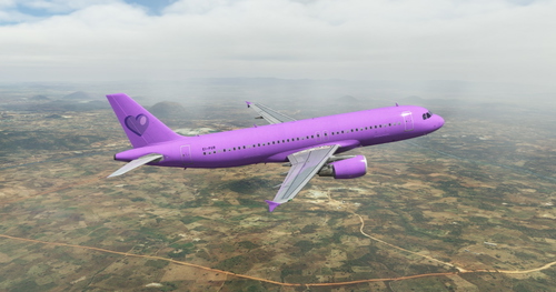 Purple Fenix A320 Ceo with cabin IFE