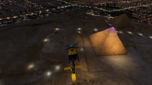 Pyramids of Giza  ,,Gizeh ;;Lights Street and Helicopter Lightning Place