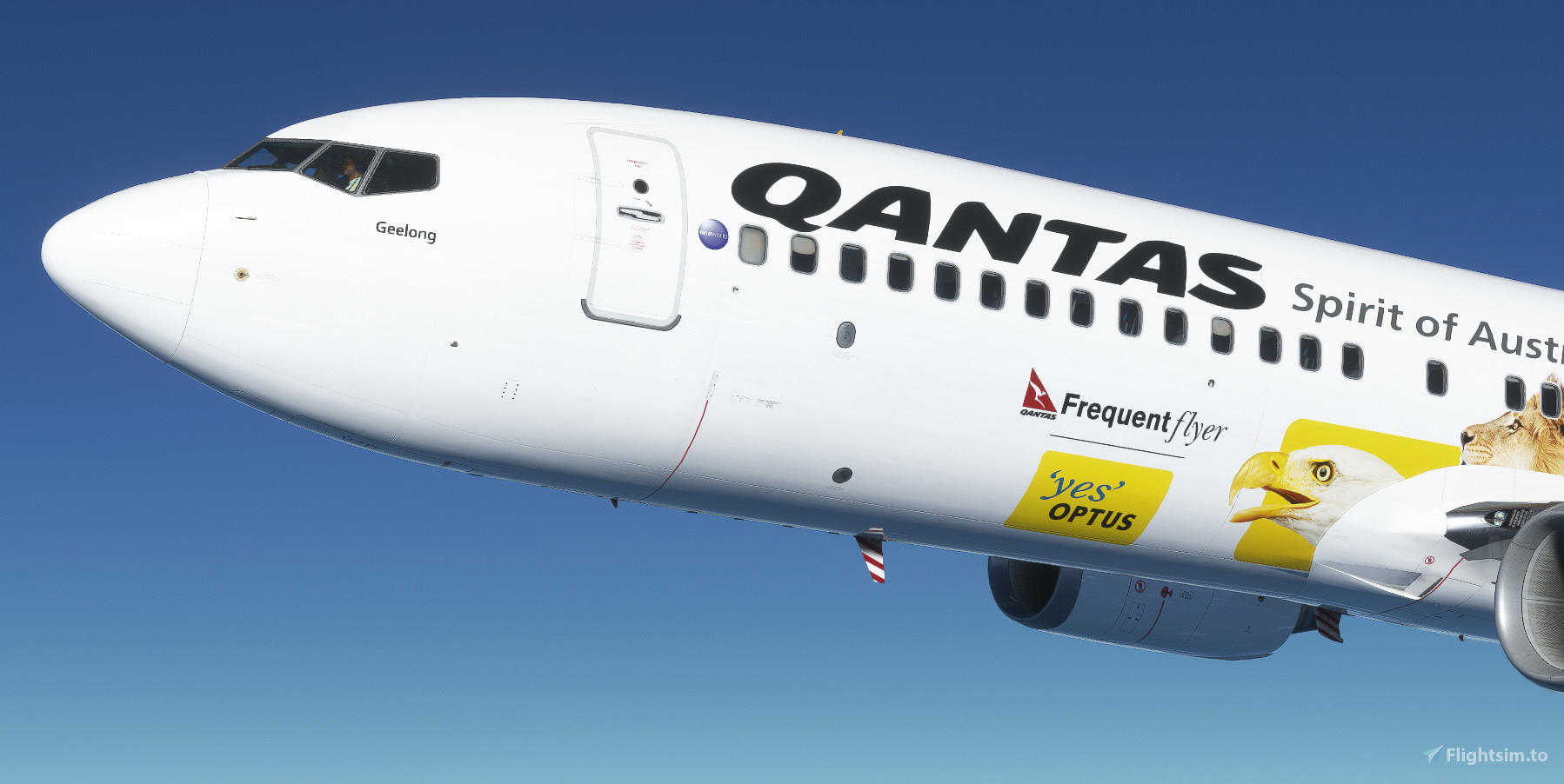 Qantas VH-VZD 'Geelong' 'Qantas Frequent Flyer' (New Roo)| PMDG 