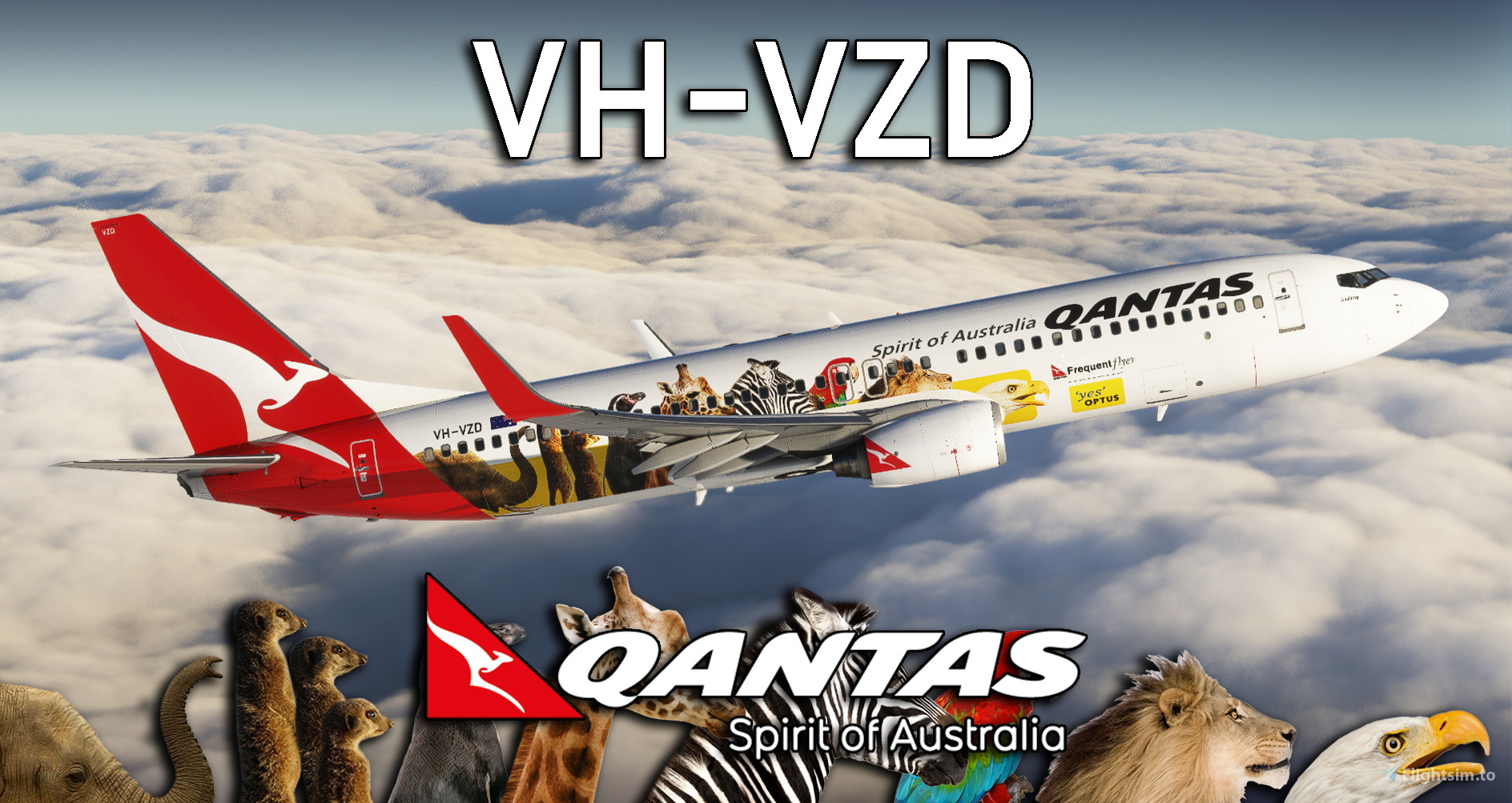 Qantas VH-VZD 'Geelong' 'Qantas Frequent Flyer' (New Roo)| PMDG 
